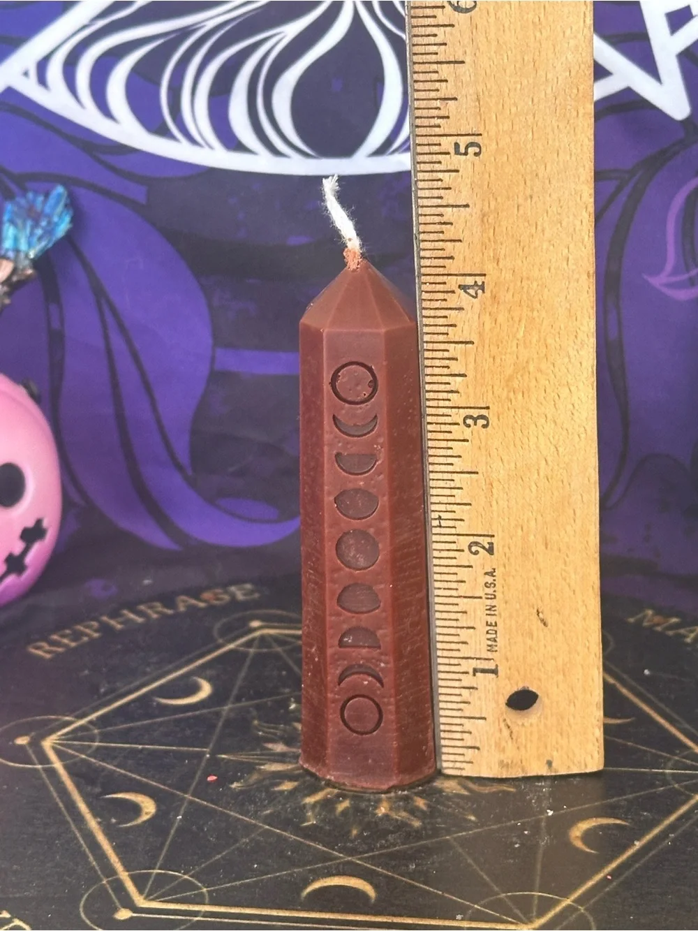 Brown Moon Phase Candle